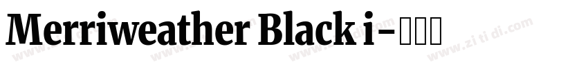Merriweather Black i字体转换